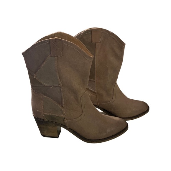 Steven By Steve Madden Patchwork Western leather Boots - Picture 3 of 6